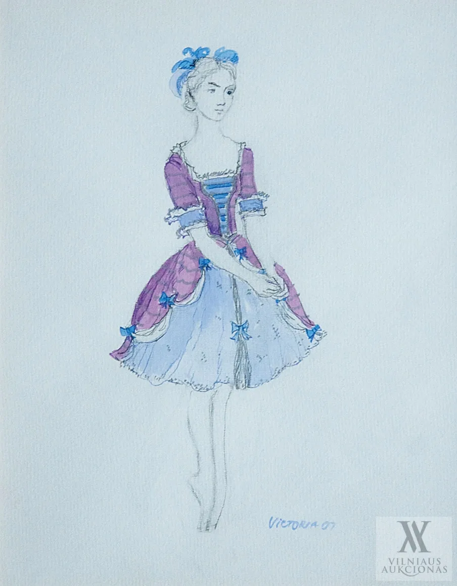 Victoria Berdichevsky – Scenos kostiumų eskizai, 3 vnt.