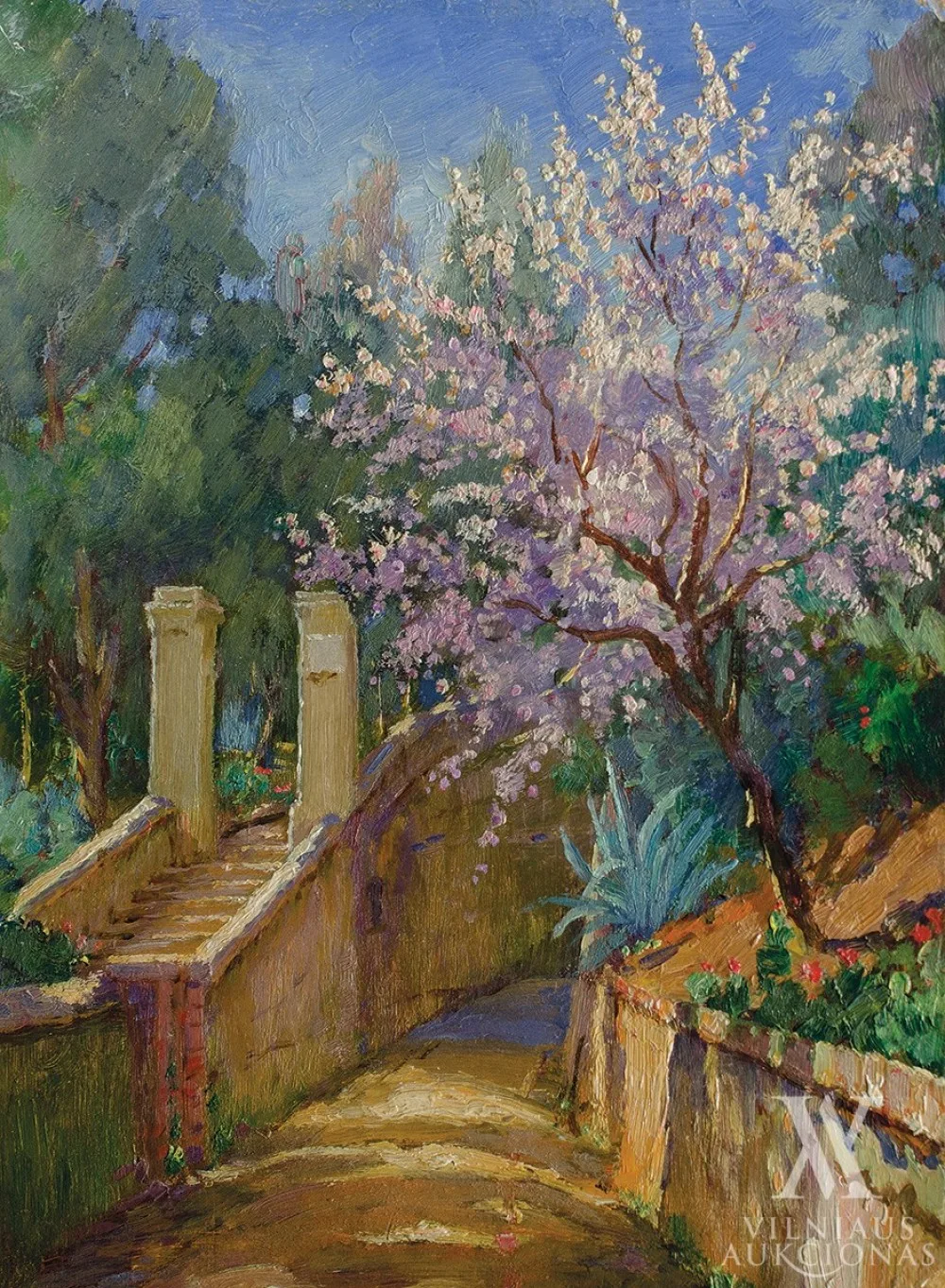 Jonas Mackevičius – Capri salos motyvas su žydinčia visterija