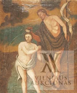 Autorius Nežinomas (Lietuva) – Jonas Krikštytojas krikštija Jėzų Kristų