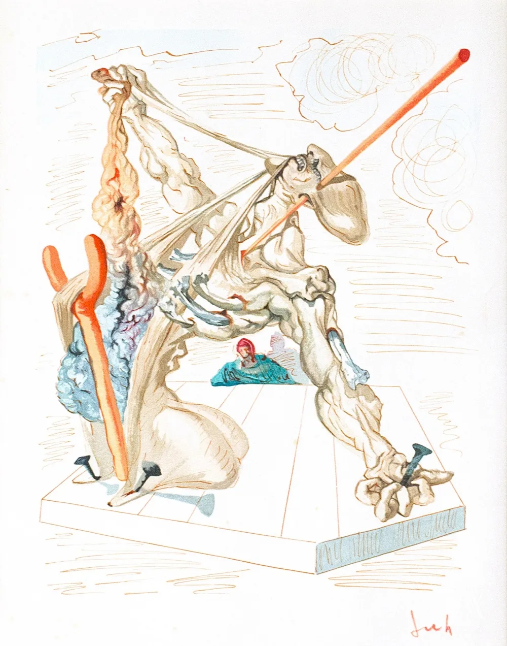 Salvadoras Dali (Salvador Dali) – Mahometas. Iš ciklo „Dieviškoji komedija“, Pragaras