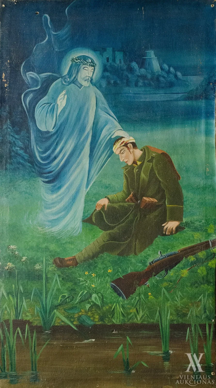 Bernardas Bučas (atrib.) – Kristus laimina sužeistą nepriklausomos Lietuvos karį