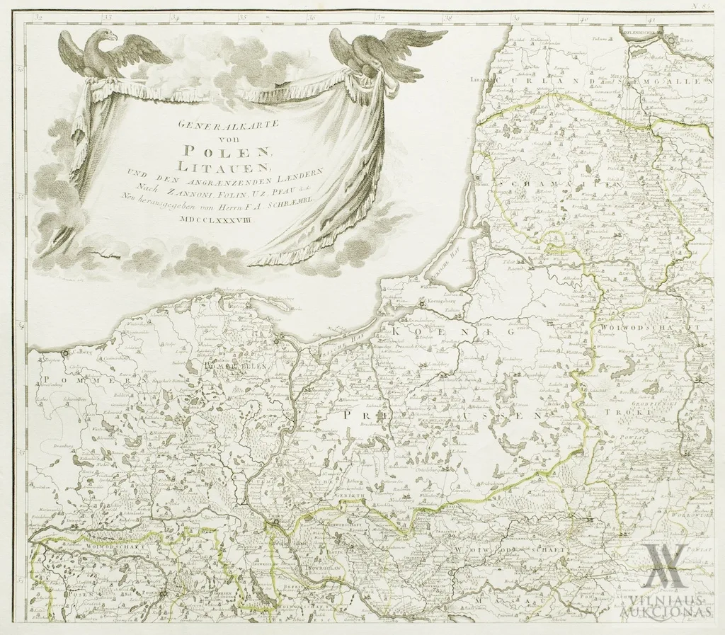 Franz Anton Schrämbl – Generalkarte von Polen, Litauen und der angraenzenden Laendern