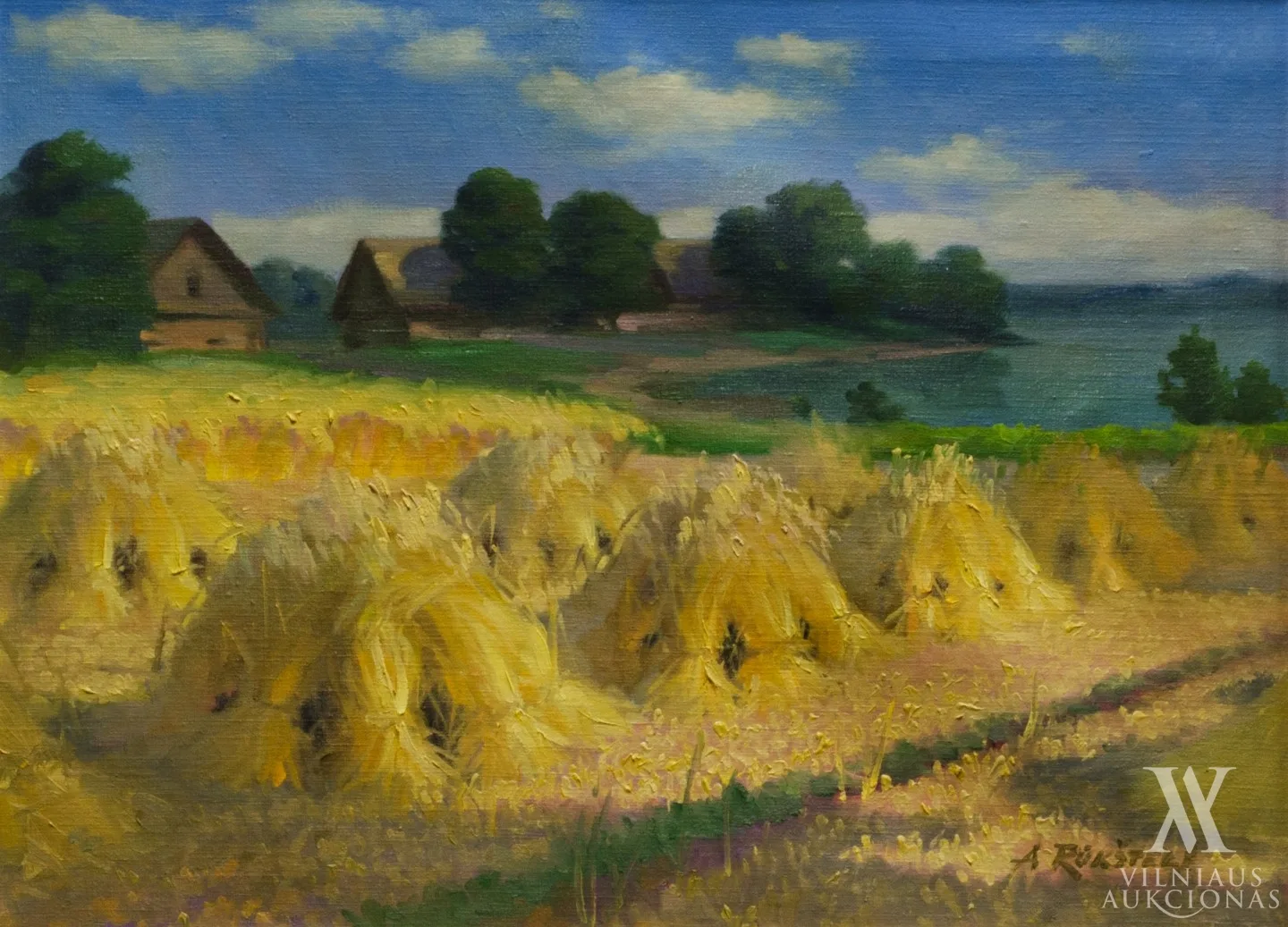 Antanas Rūkštelė – Peizažas su rugių gubomis 