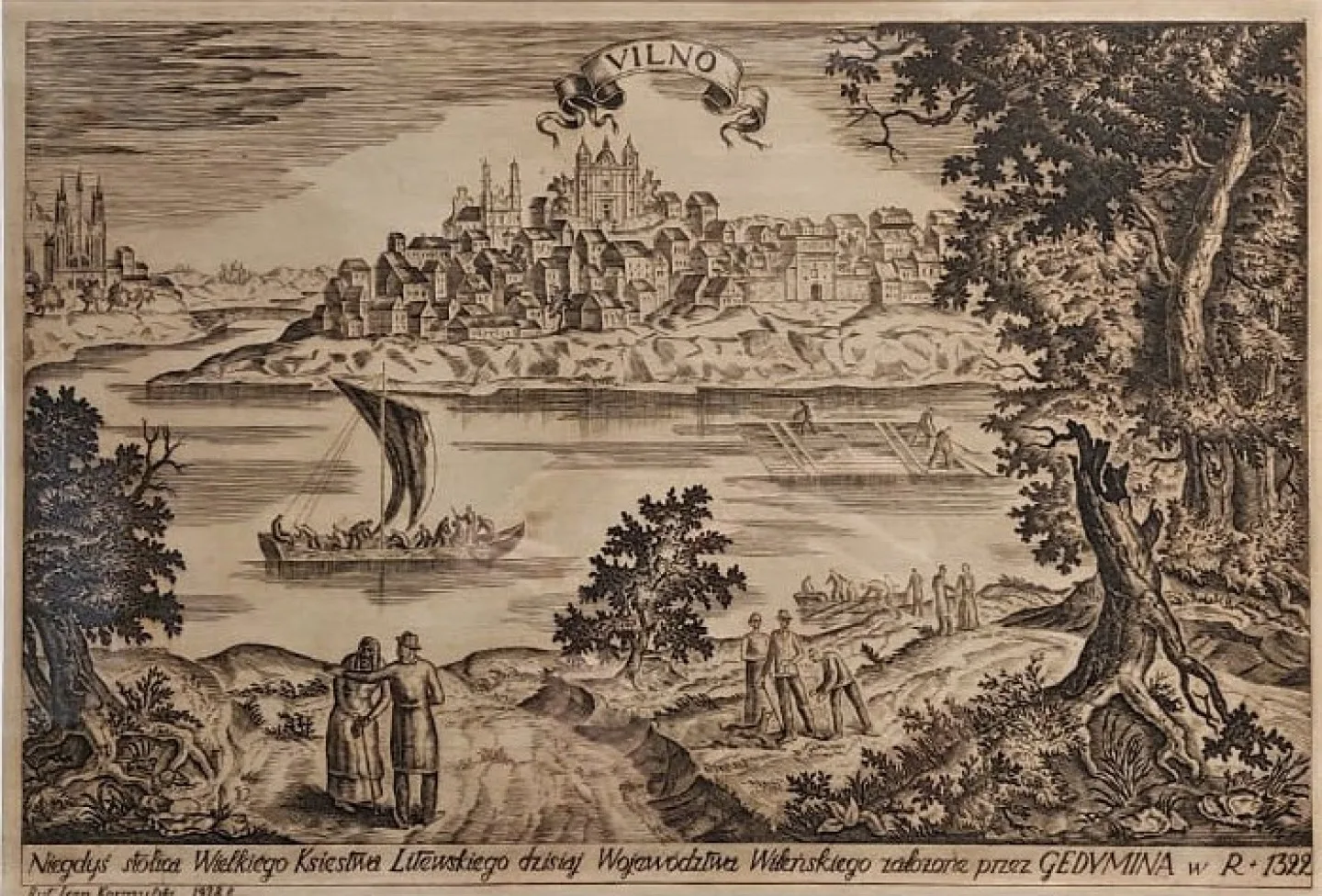 Leonas Kosmulskis – Vilniaus panorama, 1938