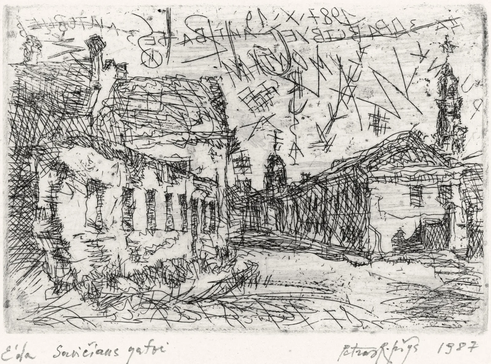 Petras Repšys – Savičiaus gatvė. Iš ciklo „Vilnius”