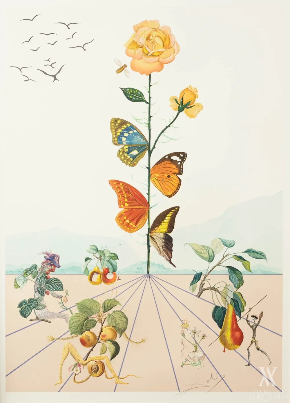 Salvadoras Dali (Salvador Dali) – Flordali II. La Rose Papillon