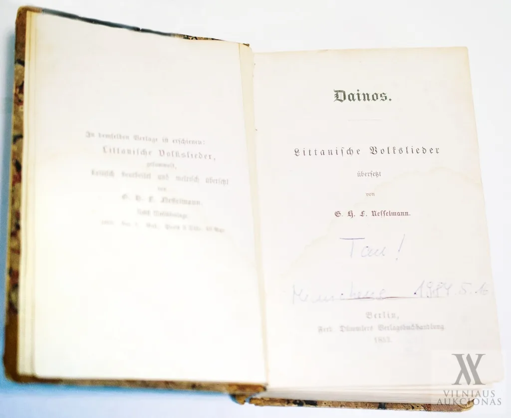 G. H. F. Nesselmann (sud. ir vert.) – Dainos. Littauische Volkslieder