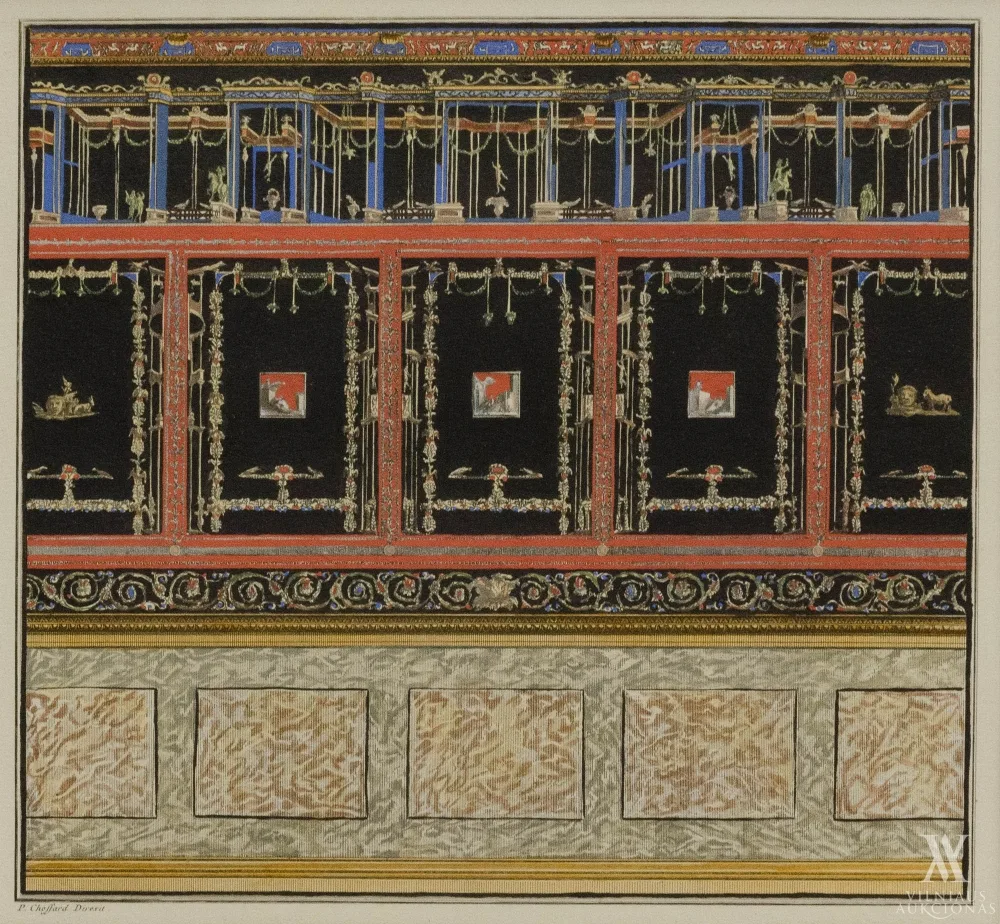 Pagal Pranciškų Smuglevičių ir Vincenzo Brenna. 23-ios Domus Aurea salės dekoras