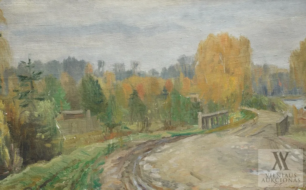 Augustinas Savickas – Peizažas su keliu