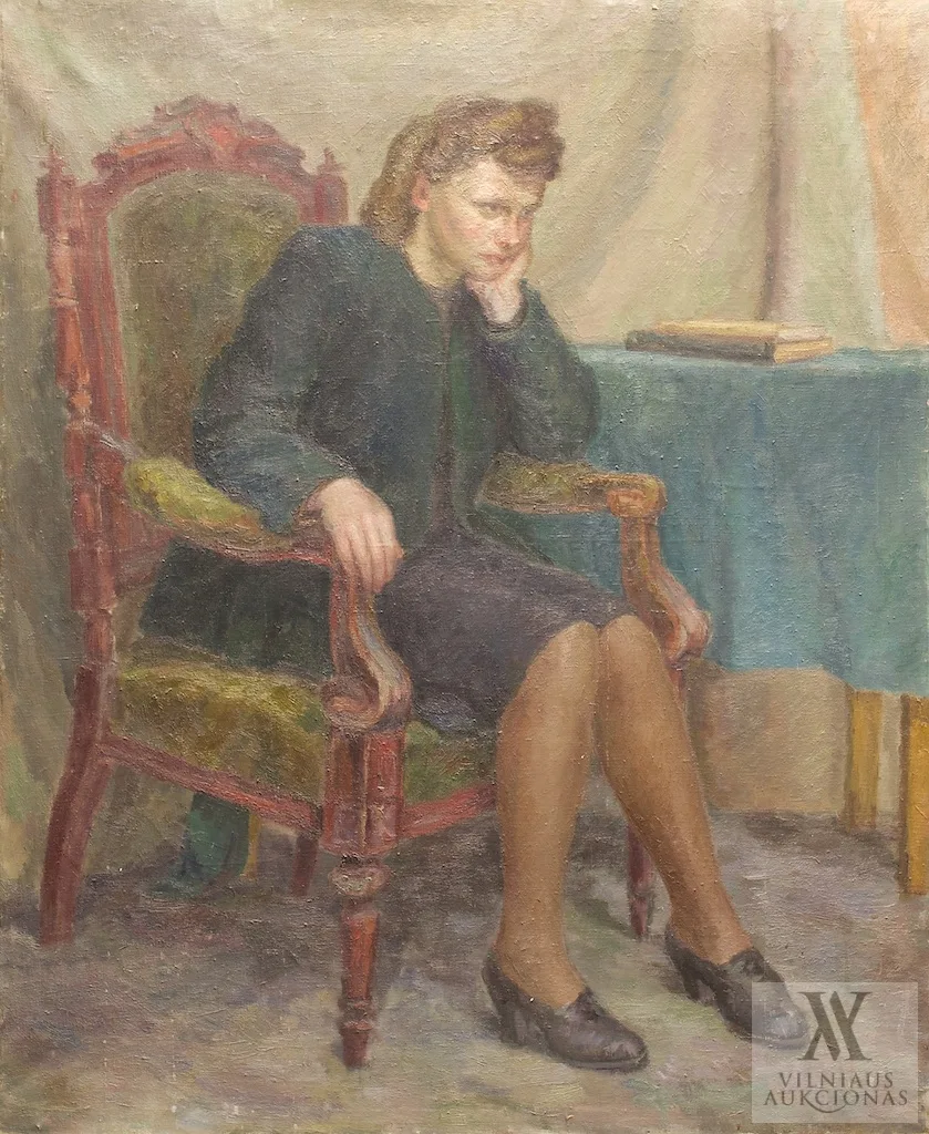 Autorius Nežinomas (Lietuva) – Krėsle sėdinčios moters portretas