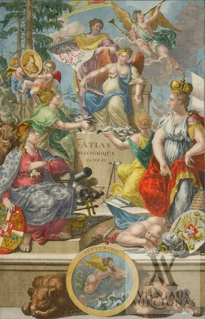 Jan Goeree (sumanytojas) – Septentrio (Šiaurė) (Antraštinis lapas (frontispisas) iš Atlas Historique t. 4)