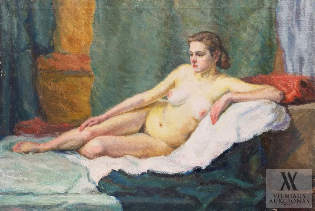 Leonas Katinas – Gulinčios moters aktas