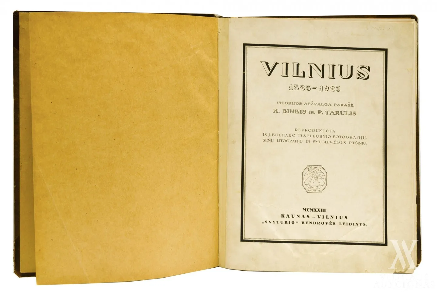 Kazys  Binkis (1893–1942), Petras Tarulis (tikr. Juozas Petrėnas, 1896–1980) – Vilnius, 1323–1923 [istorijos apžvalga]