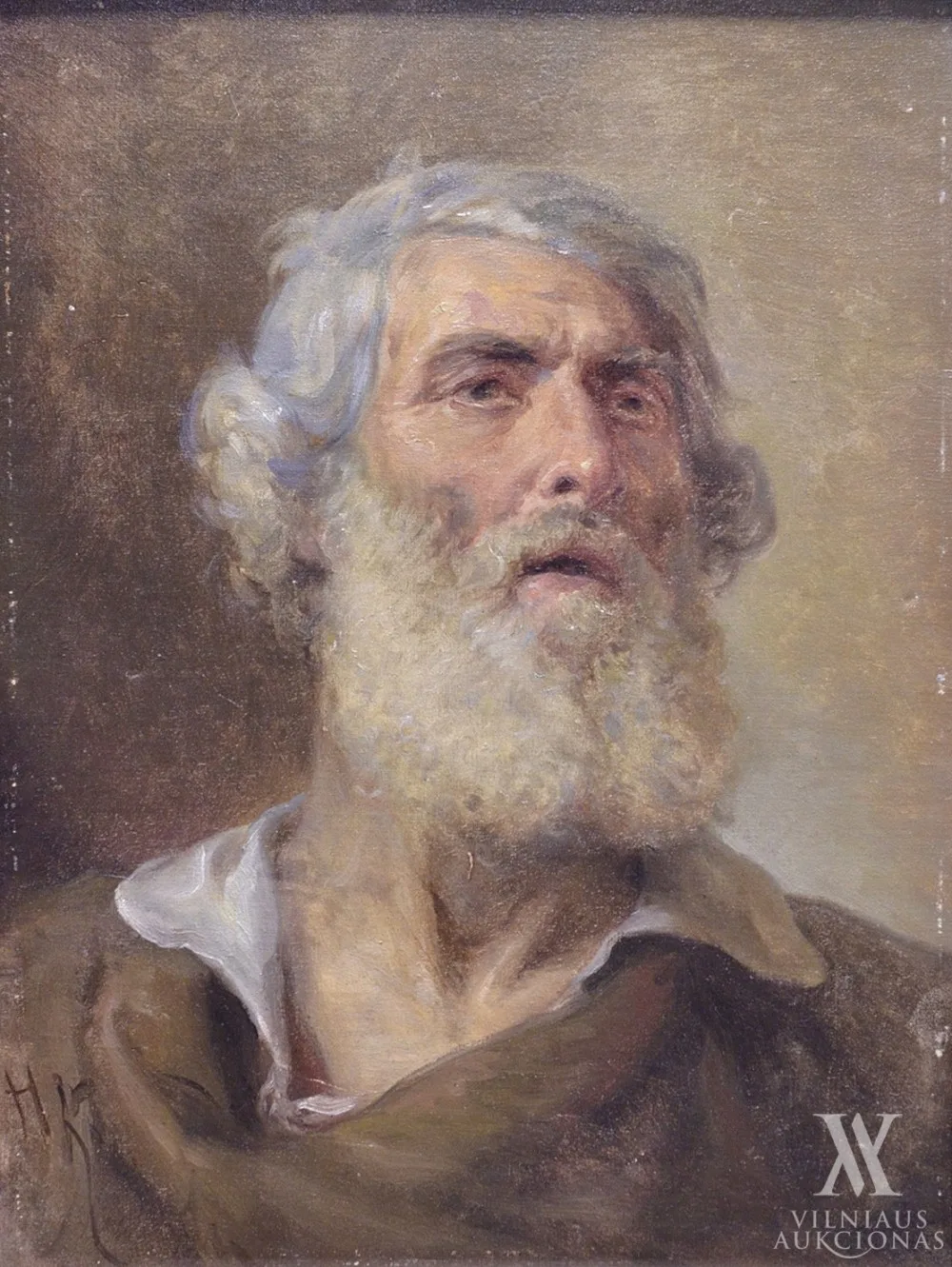 Nikolajus  Kasatkinas (Николай Алексеевич Касаткин, Rusija, atrib.) – Seno vyro portretas