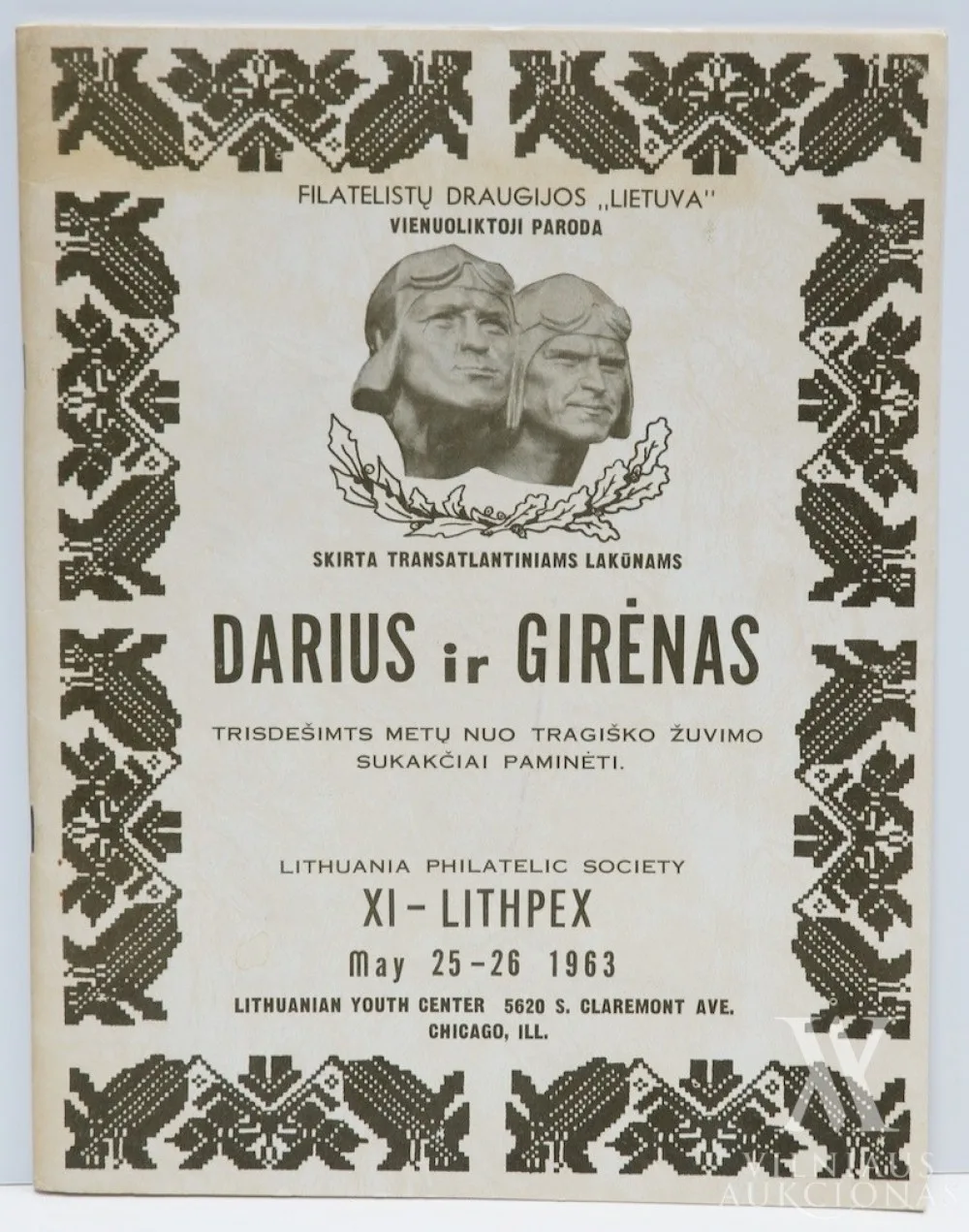 Autorius Nežinomas – Filatelistų draugijos „Lietuva“ vienuoliktoji paroda, skirta transatlantiniams lakūnams Dariui ir Girėnui