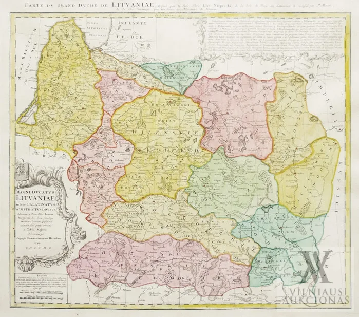 Jonas Niepreckis (Jan Neprzecki, sudarytojas) – Magni Dvcatvs Litvaniae in suos Palatinatvs et Districtvs Divisvs