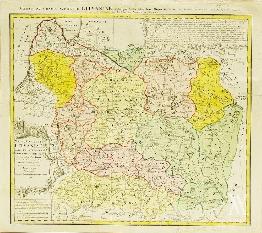 Jonas Niepreckis (Jan Neprzecki, sudarytojas) – Didžioji Lietuvos kunigaikštystė│Magnus Ducatus Litvaniae in suos palatinatus et districtus divisus