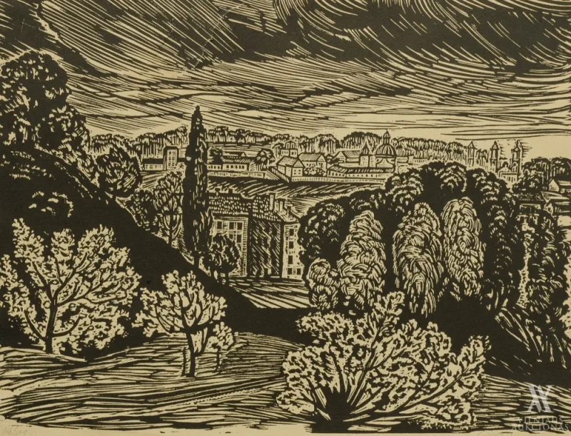 Petras Rauduvė – Vilniaus peizažas
