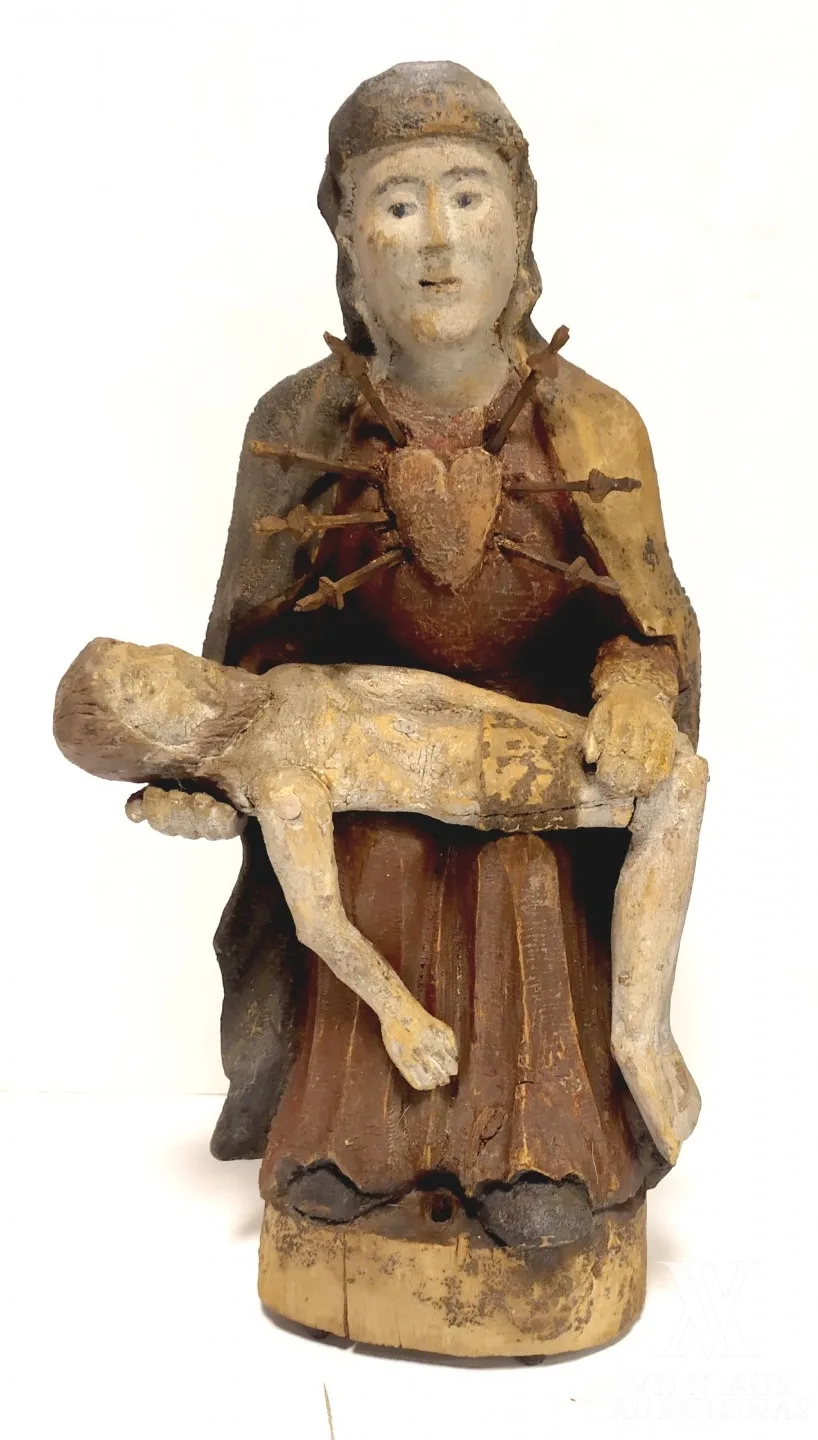 lietuvių liaudies meistras  Nežinomas – Lietuvių liaudies medinė skulptūra „Pieta“