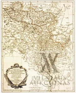 Paolas Santinis (Paolo Santini) – Carte de la Lithvanie Russienne qui comprend les Palatinats de Livonie, de Witebsk, de Miscislaw (...)