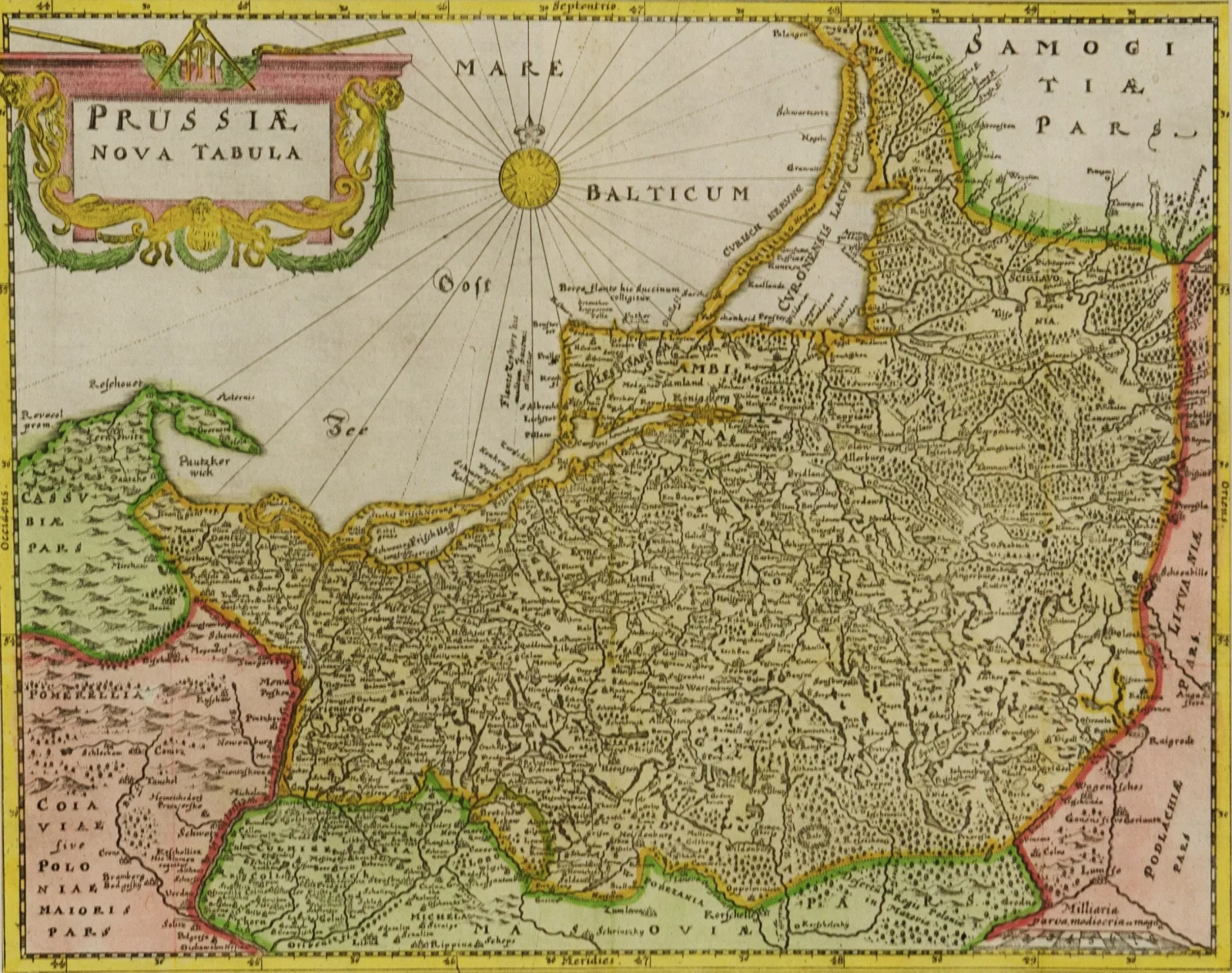 Naujasis Prūsijos žemėlapis | Prussiae nova tabula