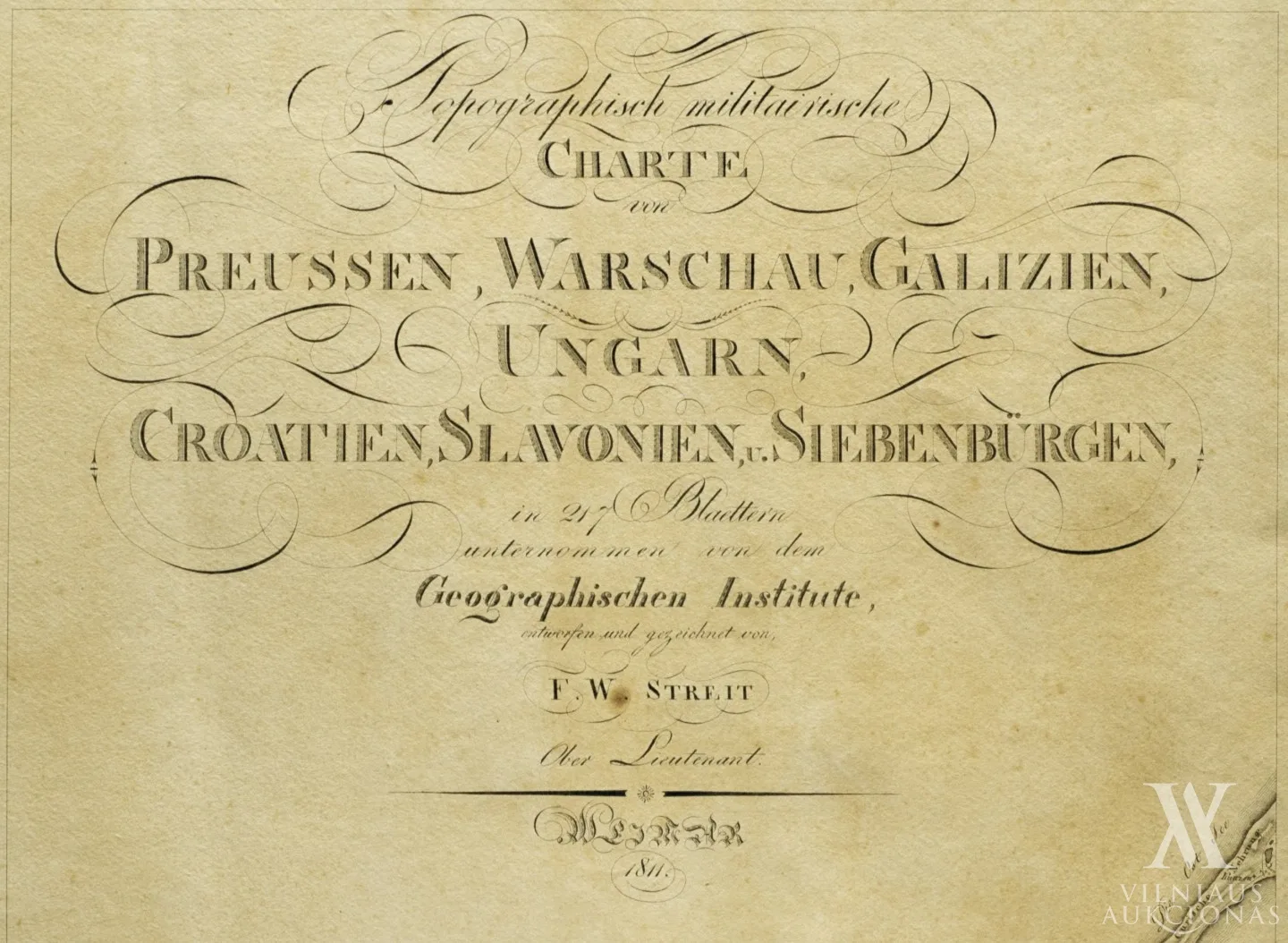 Friedrich Wilhelm Streit – Topografinis Prūsijos žemėlapis, 1811, Veimaras