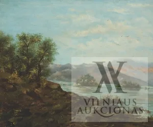 Autorius Nežinomas (monogramistas A.F., Vakarų Europa) – Įlankos peizažas