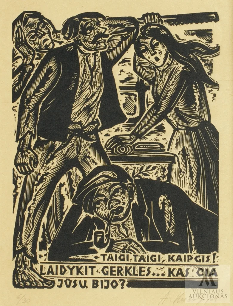 Antanas Kučas – Žemaitės „Marčios” iliustracija. 