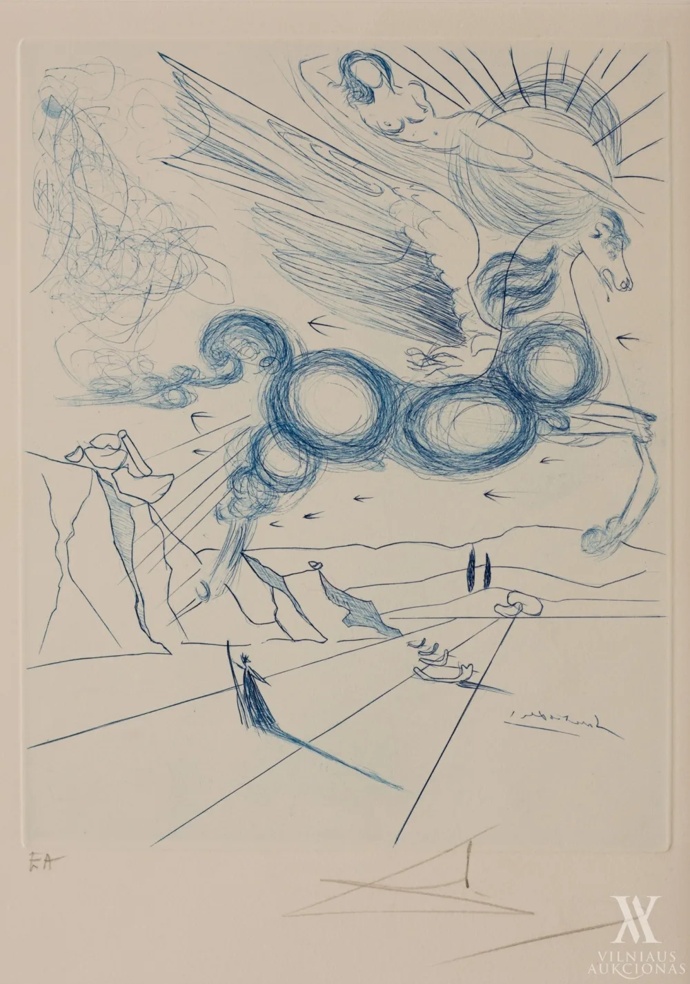 Salvadoras Dali (Salvador Dali) – Pegasus Bleu | Mėlynasis Pegasas