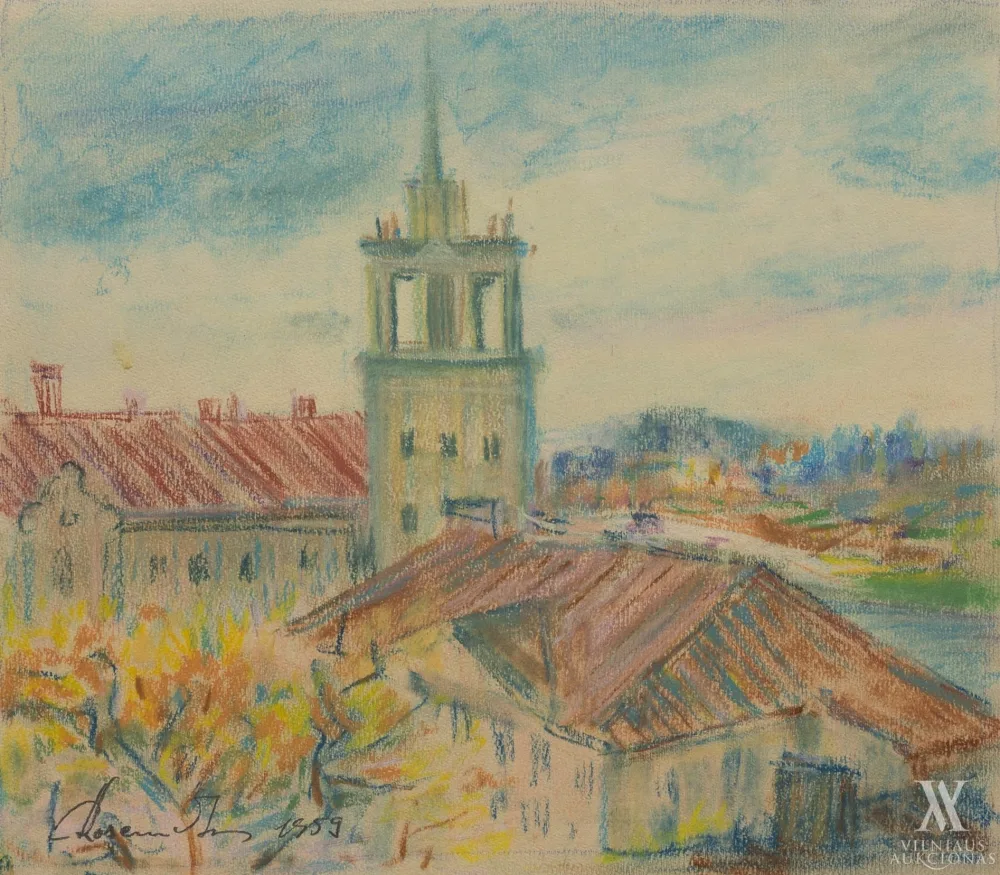 Vaclovas Kosciuška – Vilniaus motyvas su Mokslininkų namais