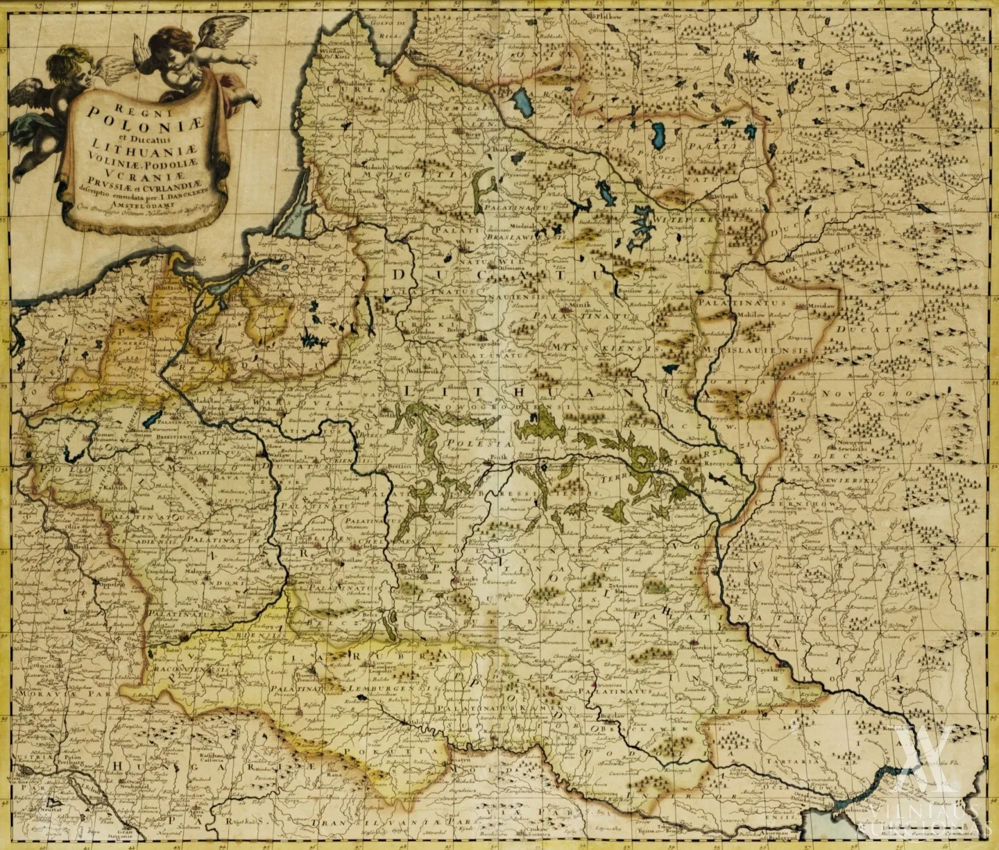 Justus Dankerts – ATR žemėlapis | Regni Poloniae et Ducatus Lithuaniae...