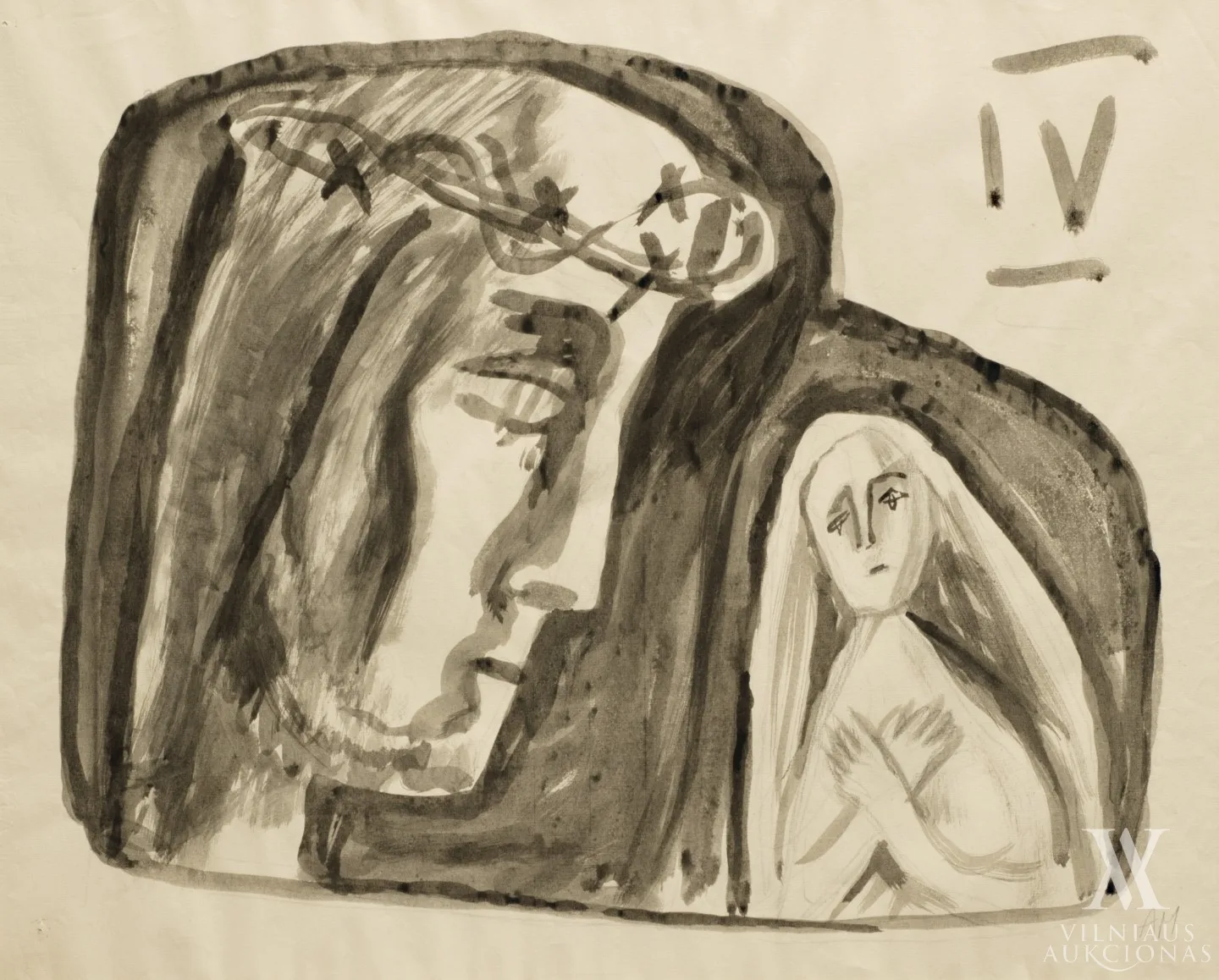 Antanas Mončys – 14 Kryžiaus kelio stočių. IV stotis