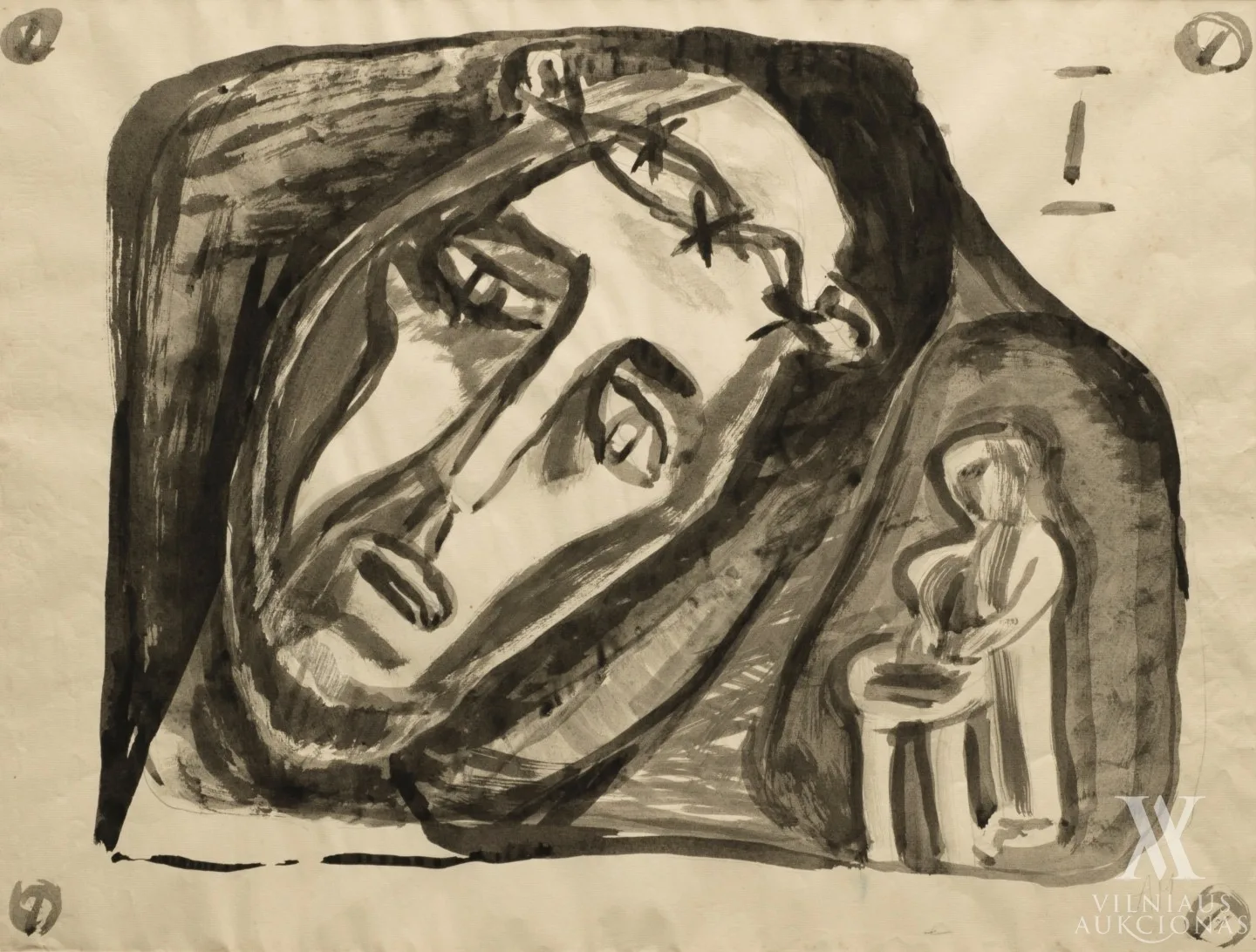 Antanas Mončys – 14 Kryžiaus kelio stočių. I stotis