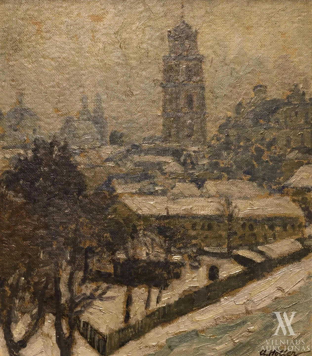 Alfred Holler – Vilniaus vaizdas žiemą