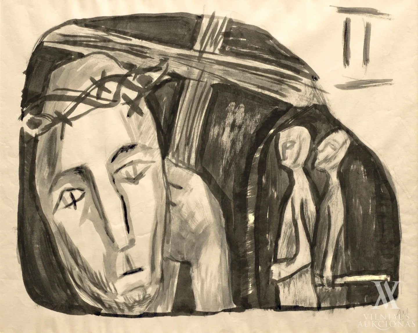 Antanas Mončys – 14 Kryžiaus kelio stočių. II stotis