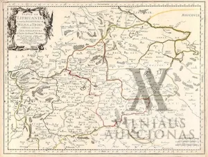 Nicolas Sanson d'Abbeville – Partie  de Lithuanie ou Sont les Palatinats de Wilna et Troki