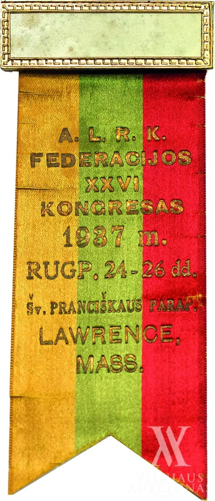 Autorius Nežinomas – Dalyvio ženklas „A.L.R.K federacijos XXVI kongresas“ 