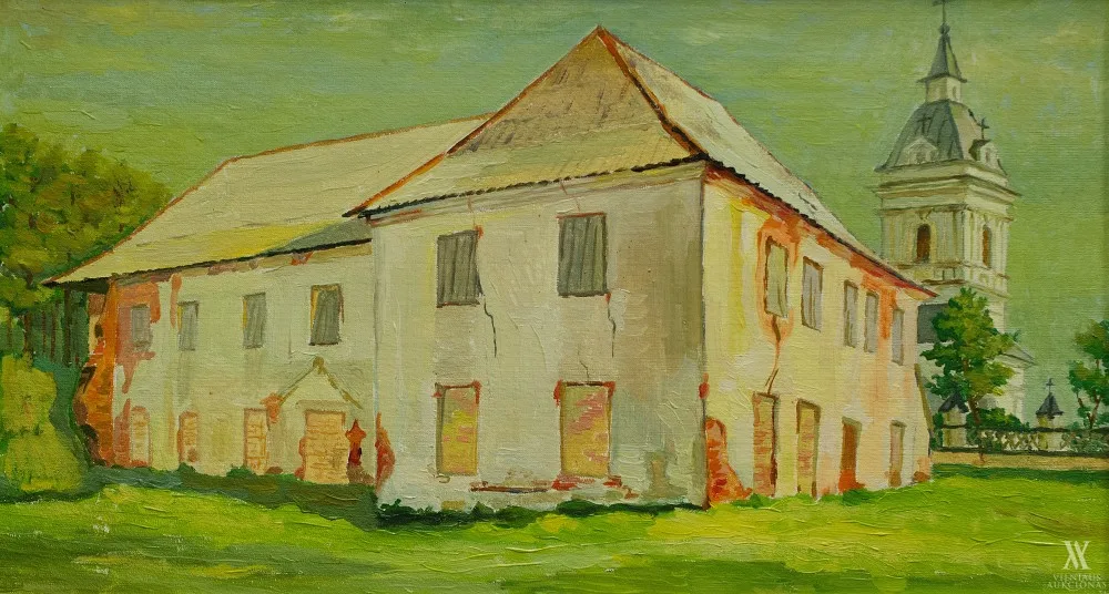 Vytautas  Monkevičius – Peizažas su vienuolyno ansambliu