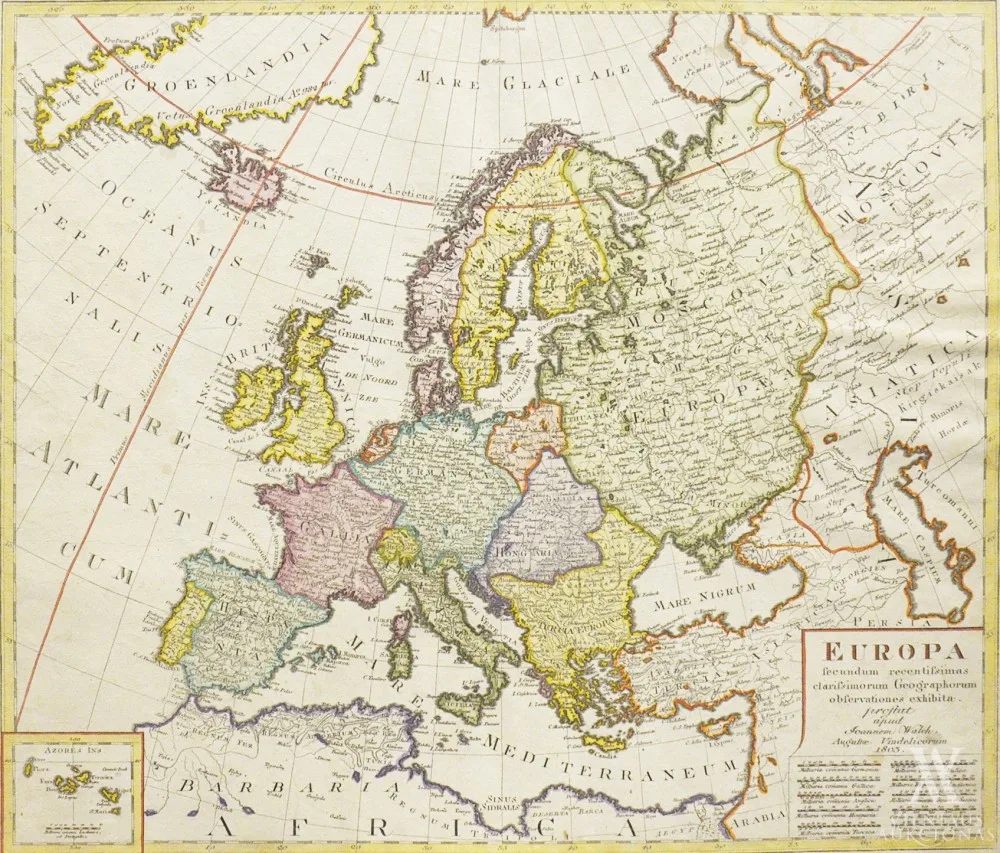 Johann Walch (kartograf., leid.) – Europa│Europos žemėlapis