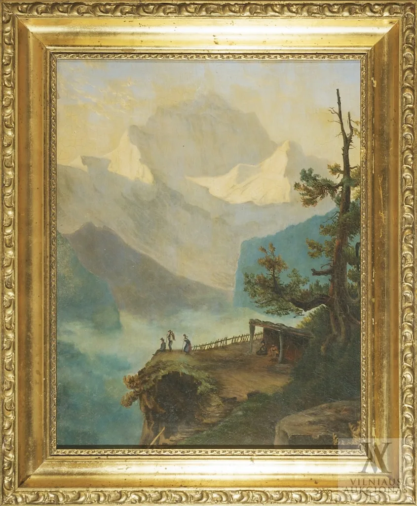 Autorius Nežinomas (V. Europa) – Peizažas su Monblano kalnu