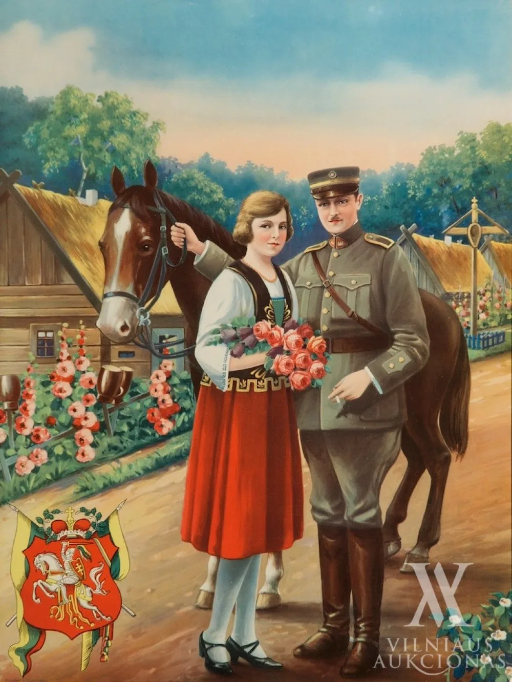 Plakatas „Birutė“ Saldainių fabrikas. Šiauliai, Lietuva (Lithuania). Čia Galima Gauti „Birutė“ Saldainius“ (be teksto) 
