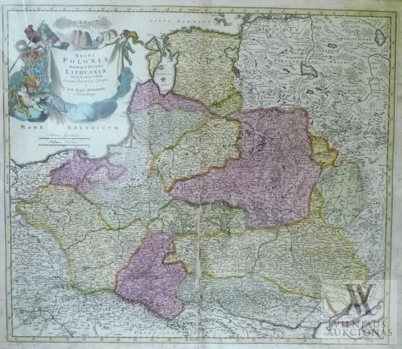 Johannas Baptistas Homannas (Johann Baptist Homann) – Regni Poloniae Magnique Ducatus Lithuaniae ...
