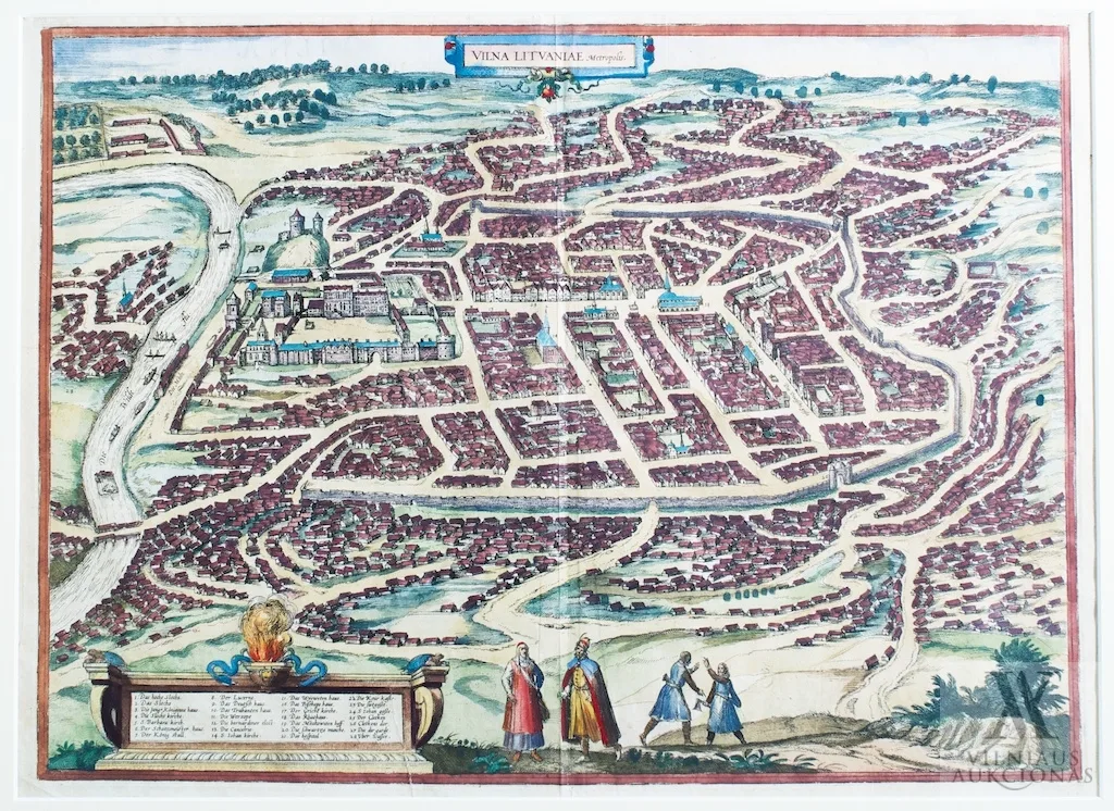 Georg Braun (leidėjas) – Vilna Litvaniae metropolis Vilniaus miesto planas iš G. Brauno „Civitates orbis terrarum” III tomo ”Urbium Praecipuarum Totius Mundi”