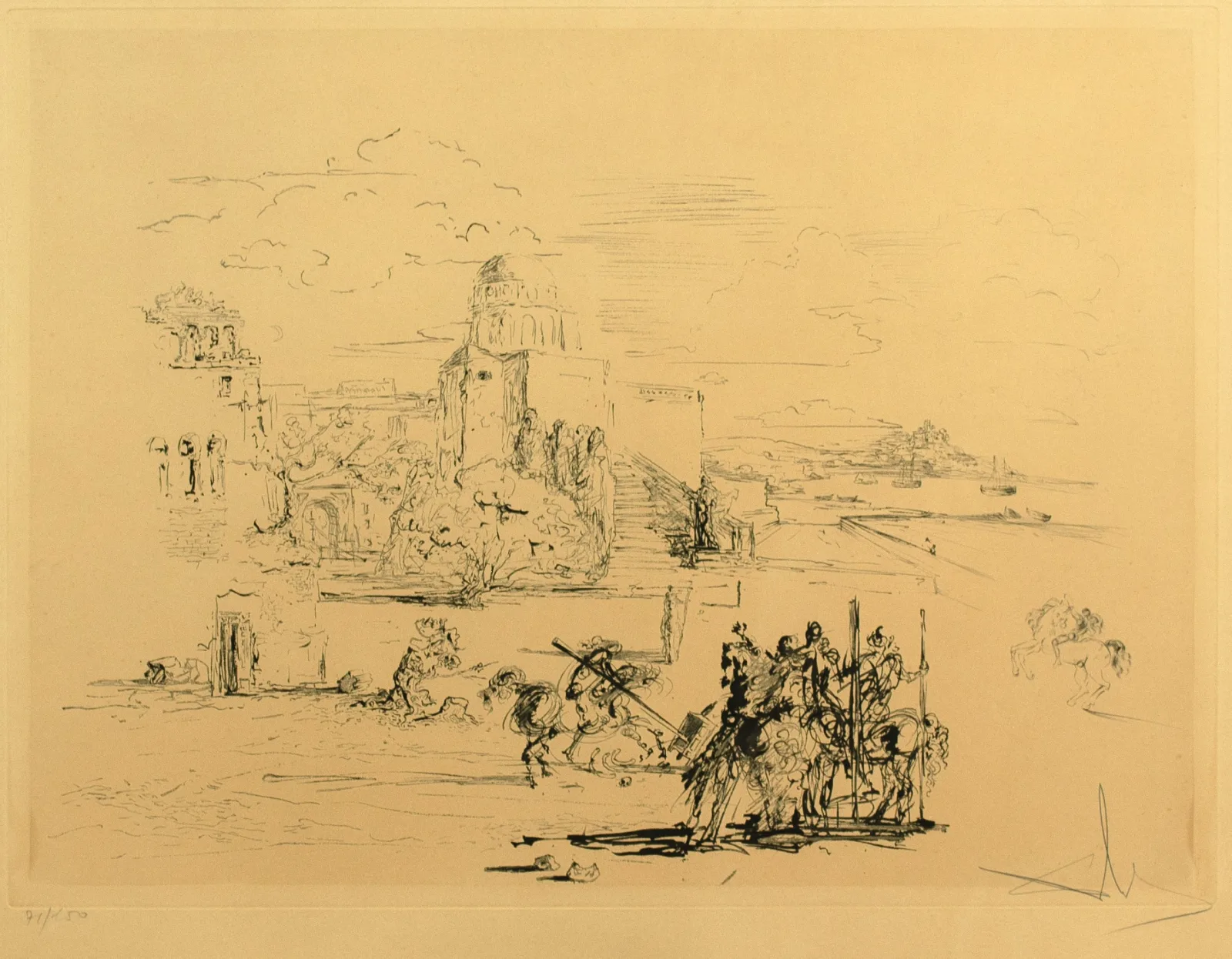 Salvadoras Dali (Salvador Dali) – Road to Ampurdam (Rome and Cadaques)