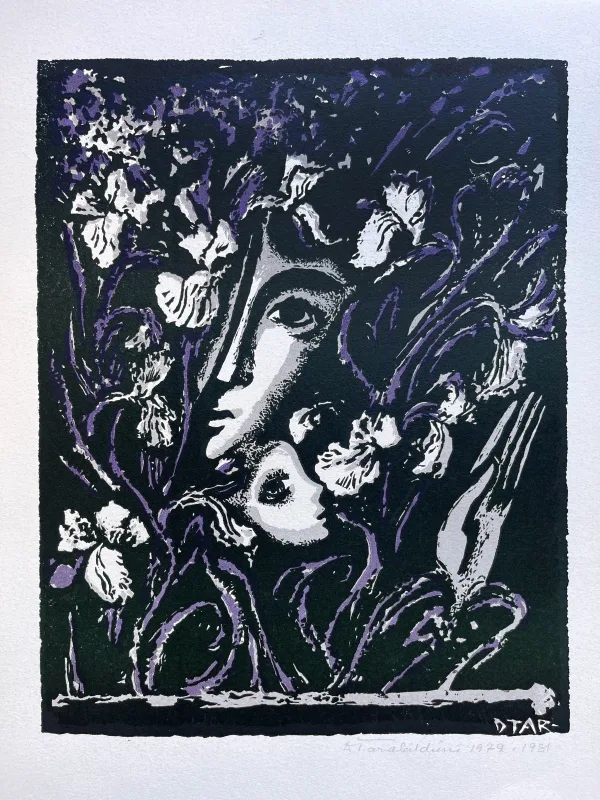 Domicelė Tarabildienė – Gėlynas. Iš spalvotų linograviūrų ciklo „Motinystė“