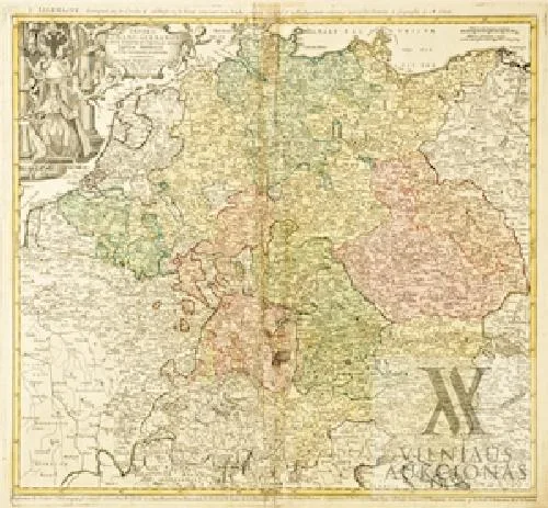 Johannas Baptistas Homannas (Johann Baptist Homann) – Romos - Vokietijos imperijos žemėlapis