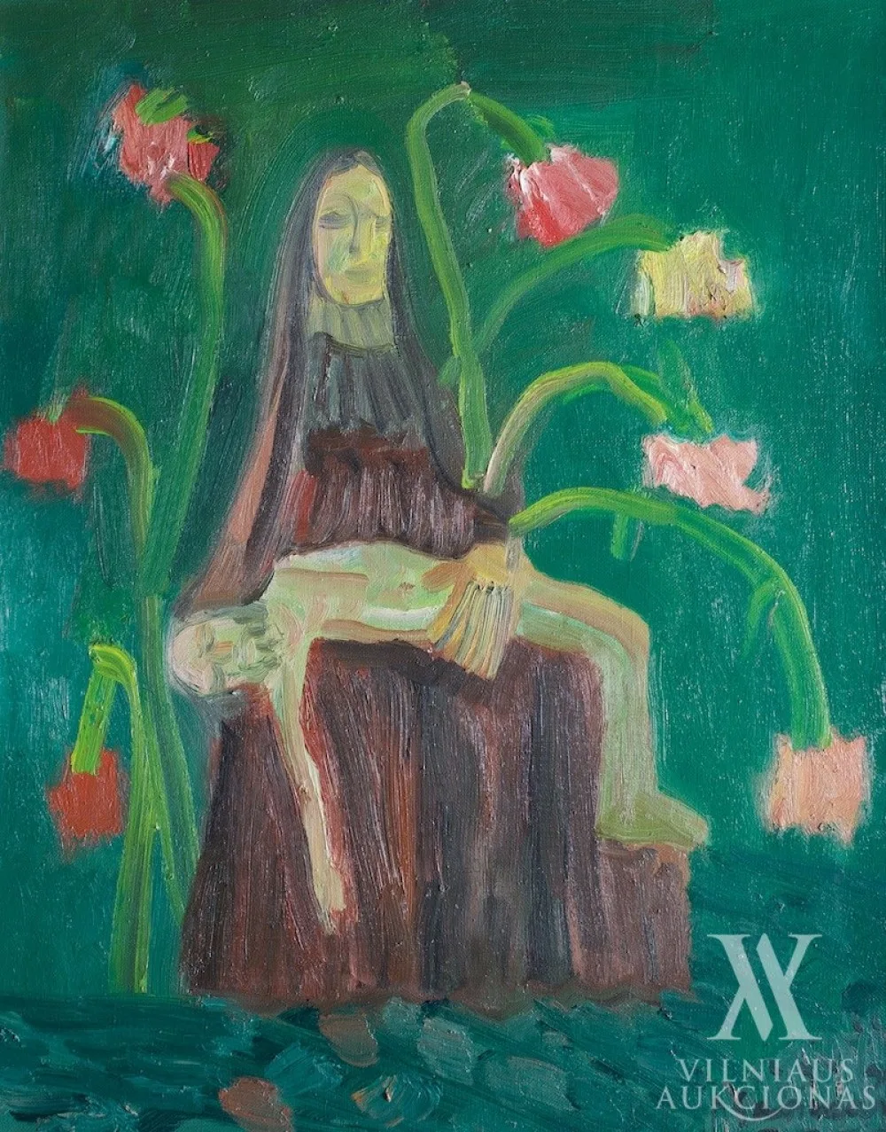 Augustinas Savickas – Pieta ir gėlės