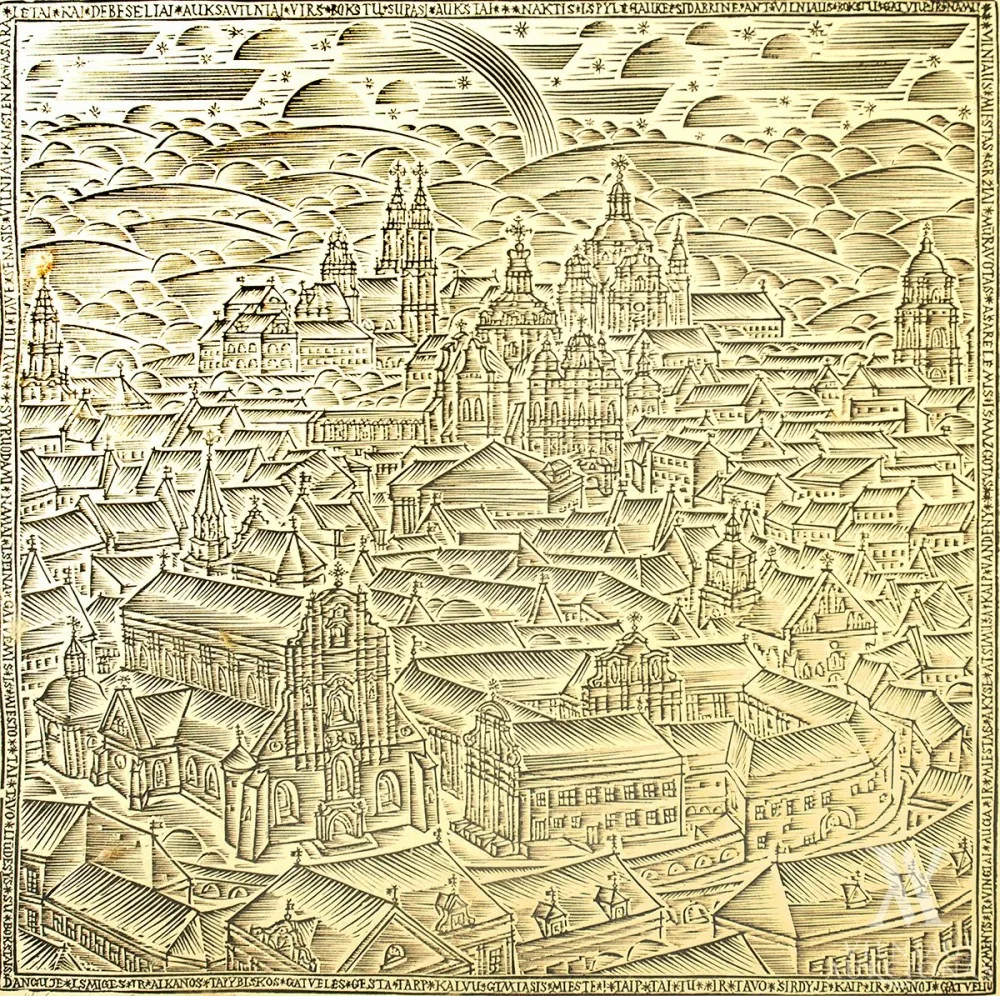 Rimtautas Gibavičius – Iš ciklo „Vilnius”. Miesto vaizdas nuo J. Basanavičiaus gatvės