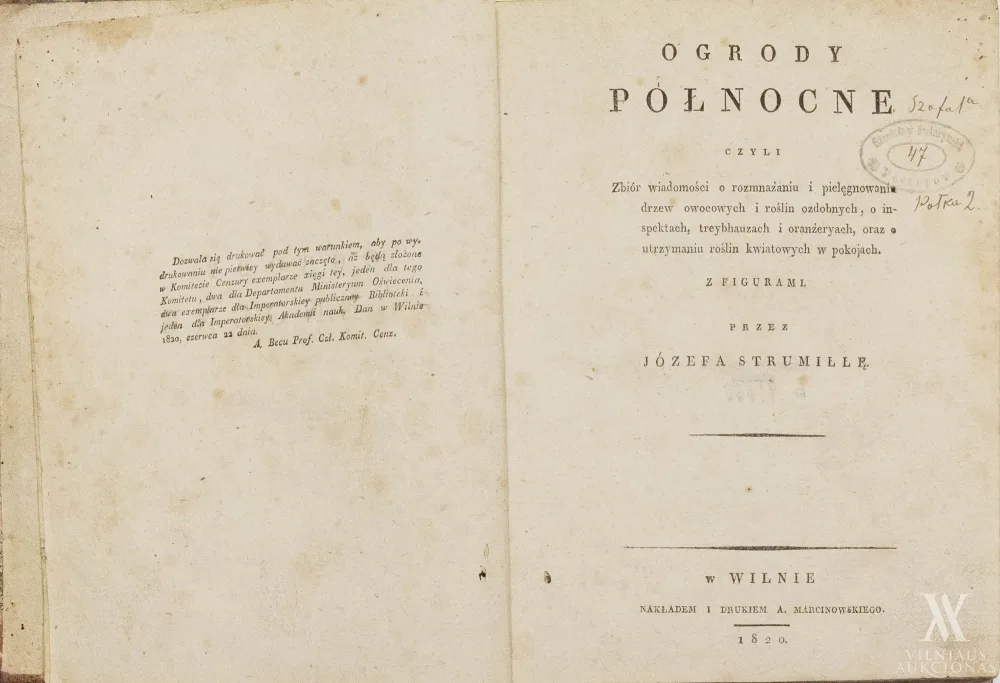 Juozapas  Strumila (Józef Strumiłło) – Ogrody północne | Šiaurės sodai