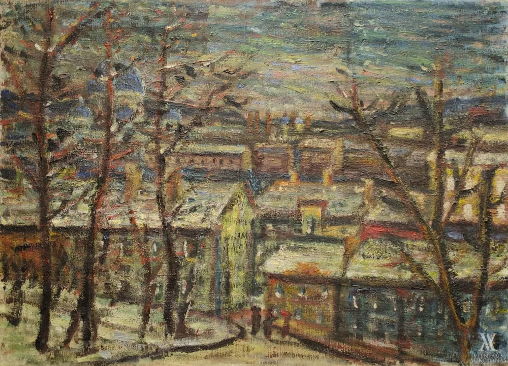 Viktoras Petravičius – Kauno panorama nuo Žaliakalnio